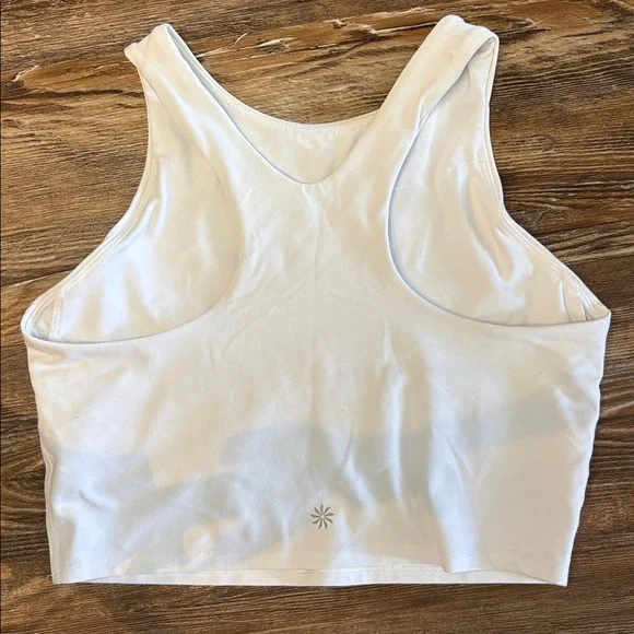 Athleta White Tank top with built in bra - Picture 2 of 3